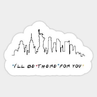 Nyc skyline friends Sticker